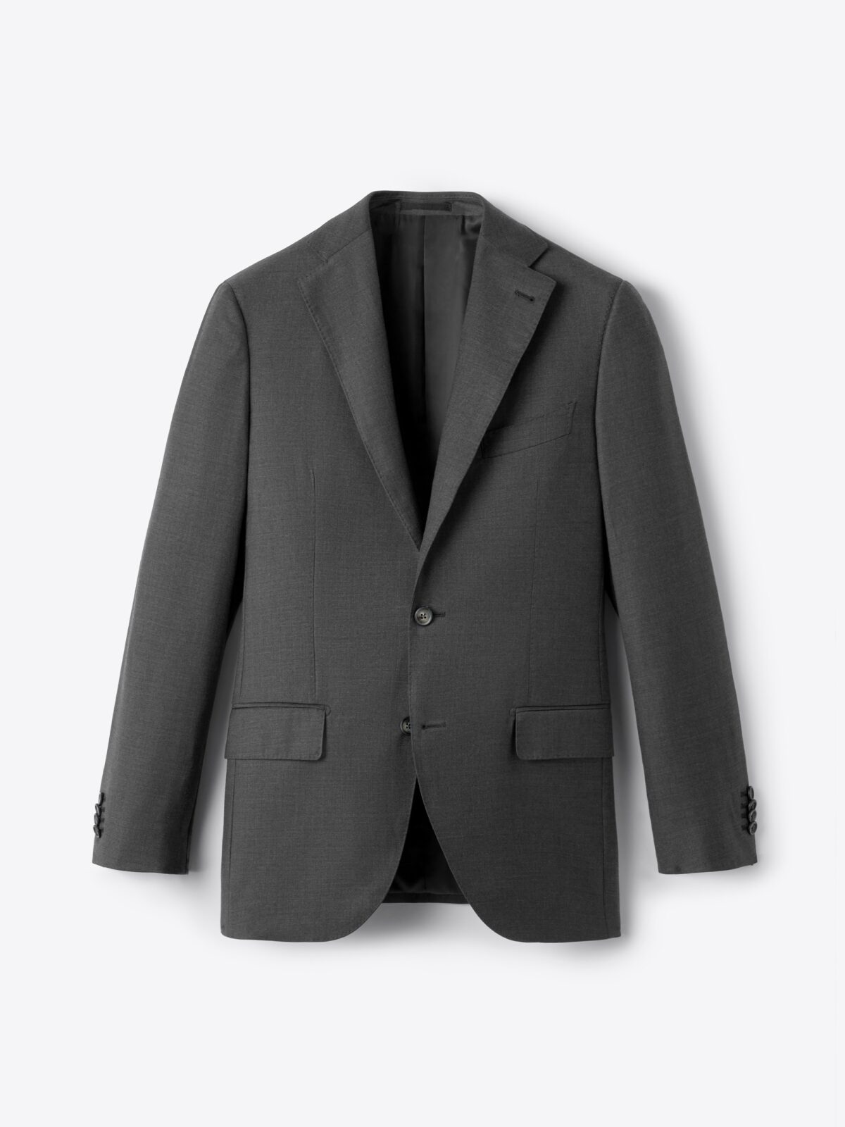 Loro Piana Fabric Grey S150s Wool Suit Jacket - Custom Fit