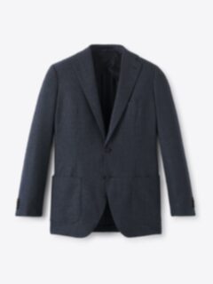 Shop Drago Wool Flannel S130s Slate Micro Gun Check