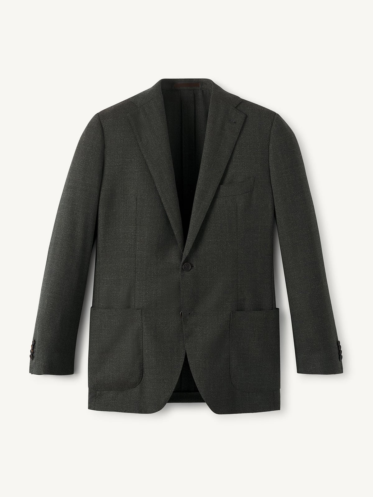 Reda S110s Olive Wool Hopsack Bedford Jacket - Custom Fit Tailored
