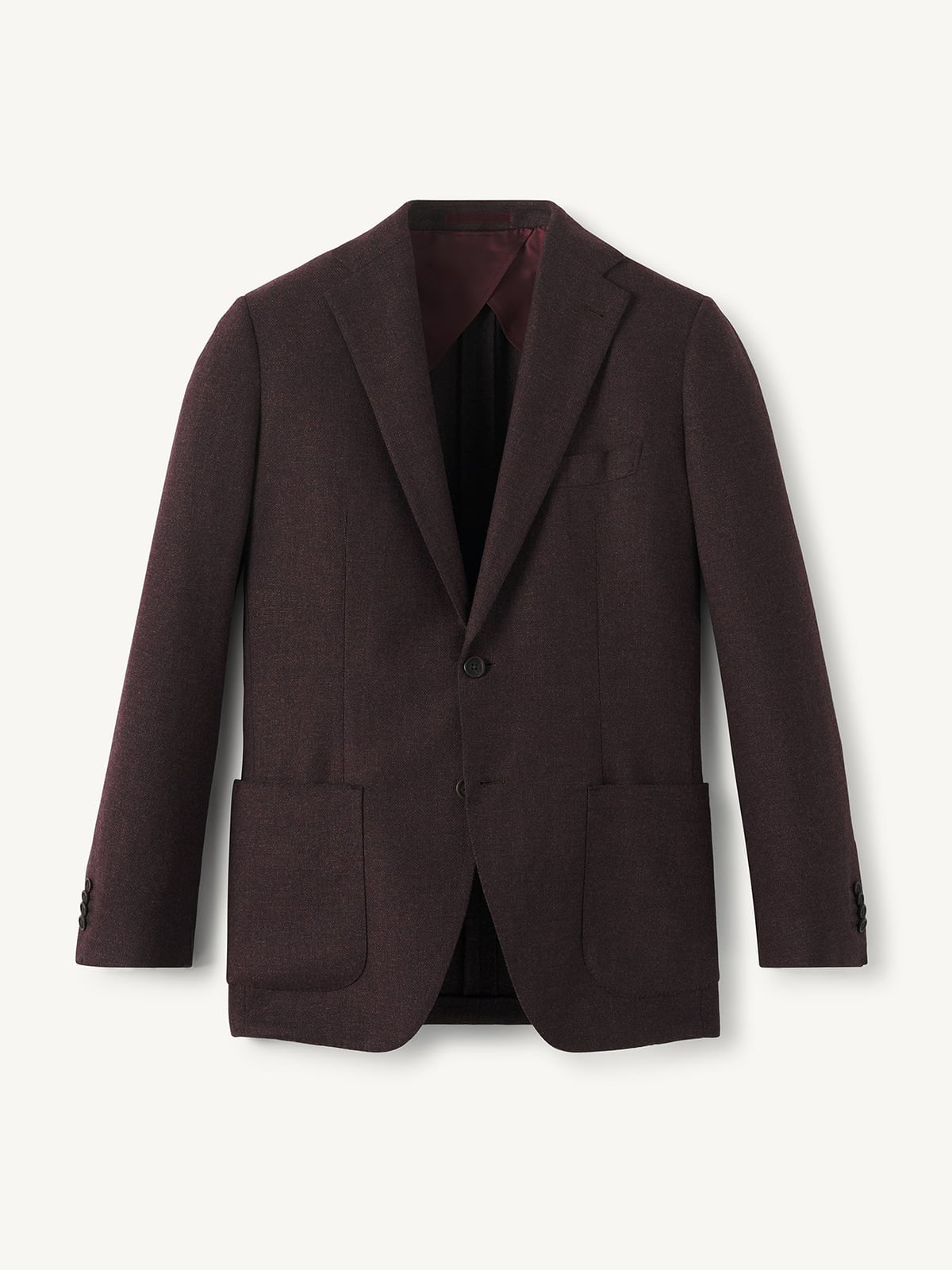 Tollegno Merlot Hopsack Italian Wool and Cashmere Flannel Bedford