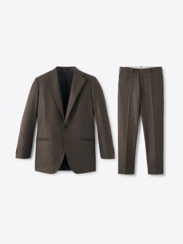 Thumb Photo of VBC Brown Glen Plaid Wool Flannel Downing Suit