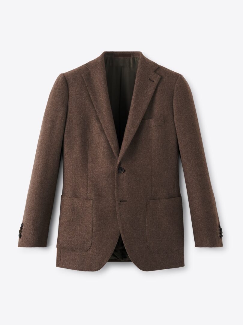 Men’s di Pray Brown Cashmere Flannel Jacket Thumb