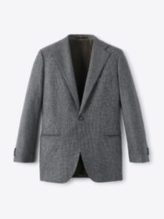 Shop VBC Grey Glen Plaid Wool Flannel Downing Jacket