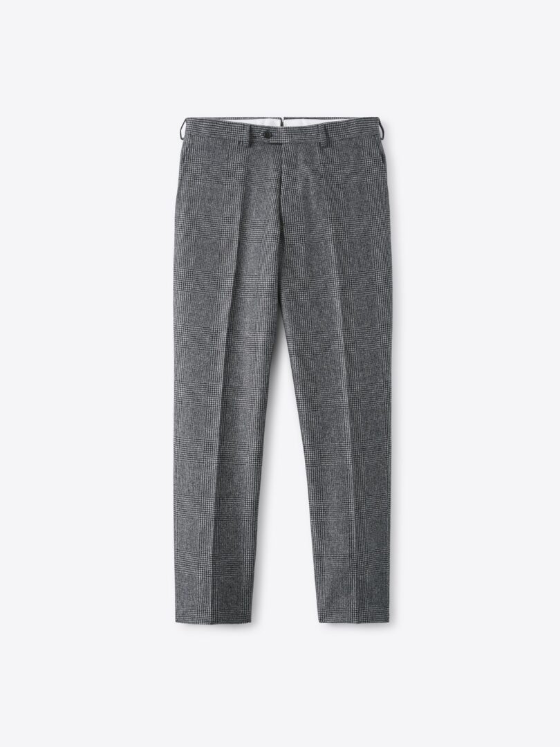 Men’s VBC Grey Glen Plaid Wool Flannel Dress Pant Thumb