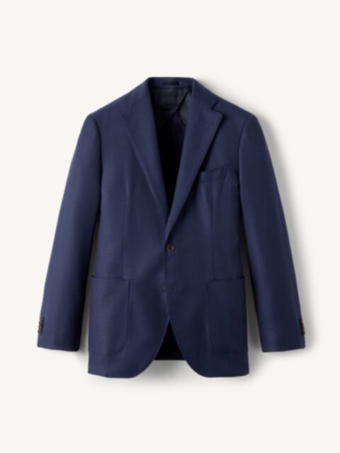 Black High Twist Cotton Sullivan Jacket - Custom Fit Tailored Clothing