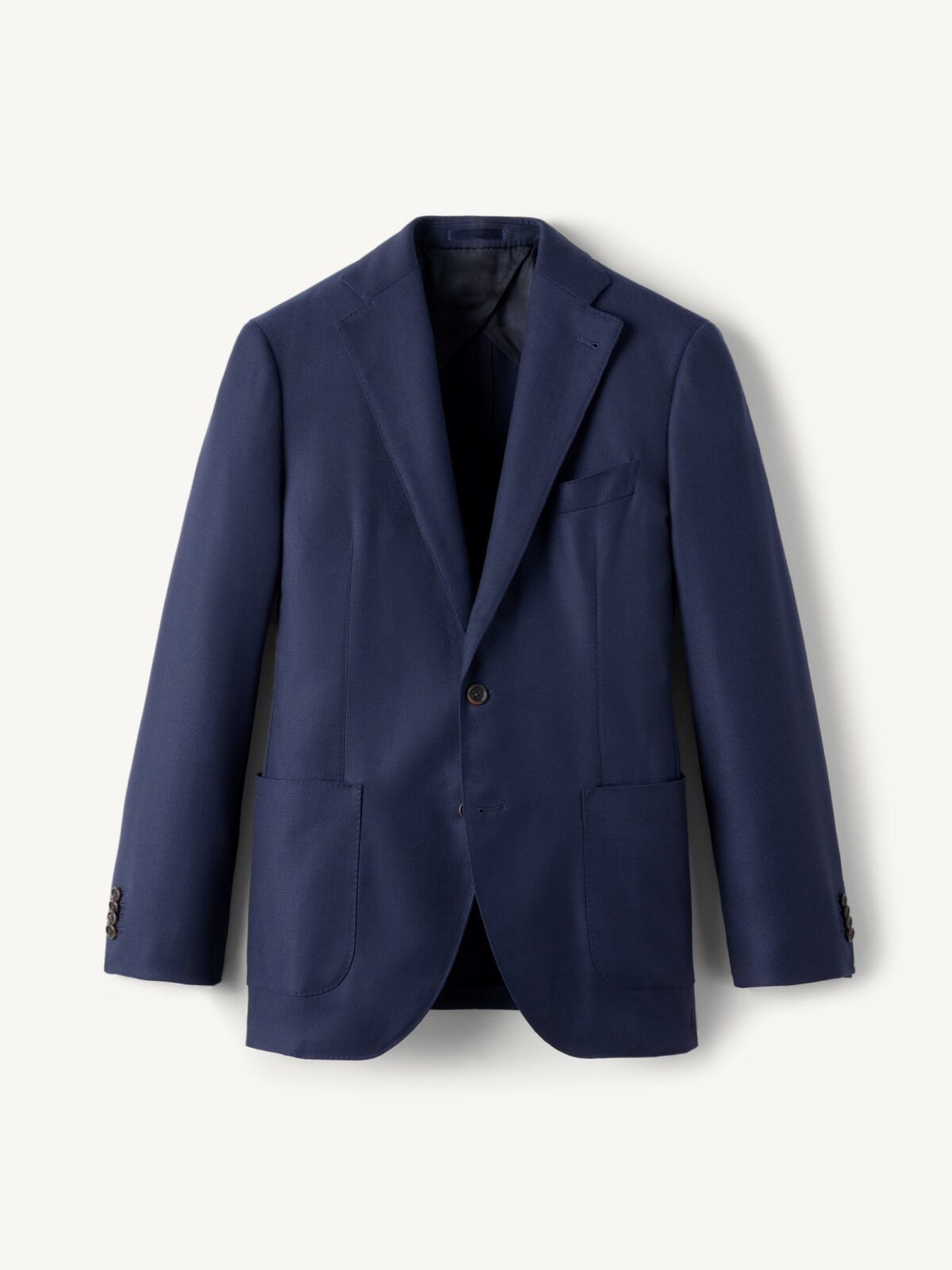 Loro Piana Fabric Navy S150s Hopsack Bedford Jacket - Custom Fit