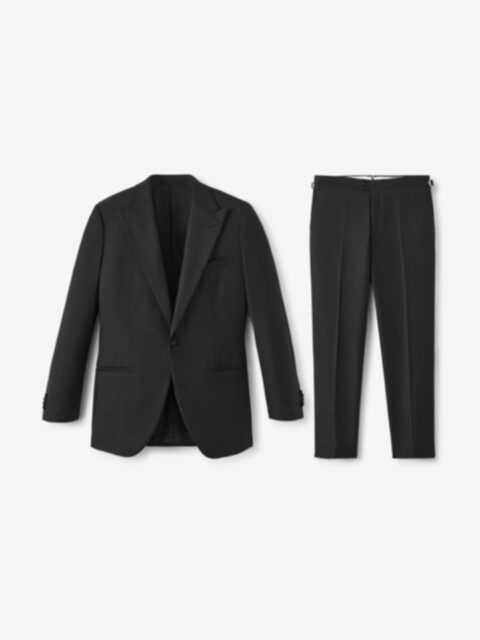 Black High Twist Cotton Sullivan Suit - Custom Fit Tailored Clothing