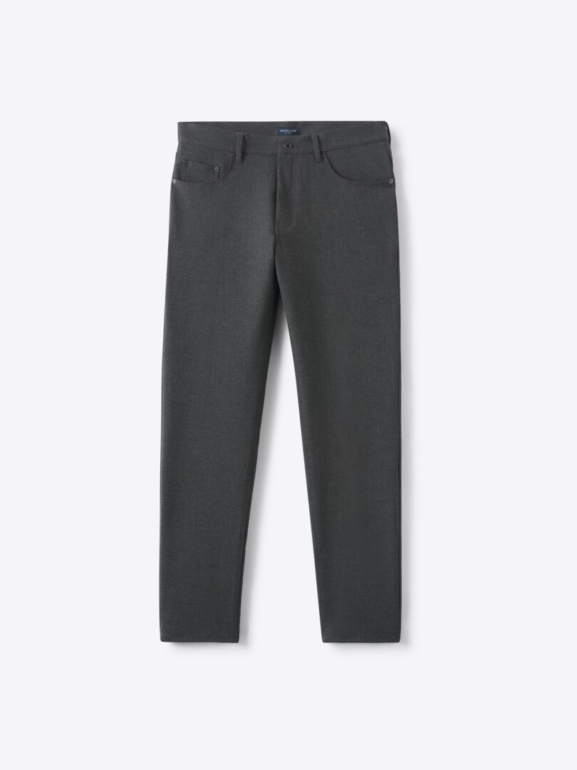 Men’s Charcoal Flannel Performance Stretch 5-Pocket Thumb