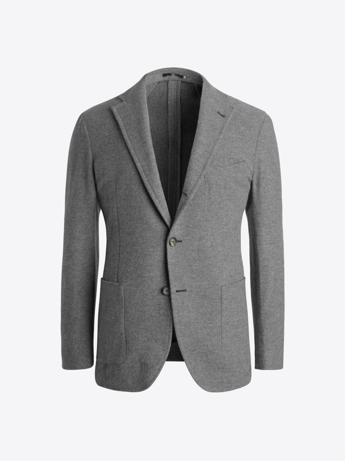 Grey Double Face Wool and Cashmere Jacket - Custom Fit Tailored Clothing
