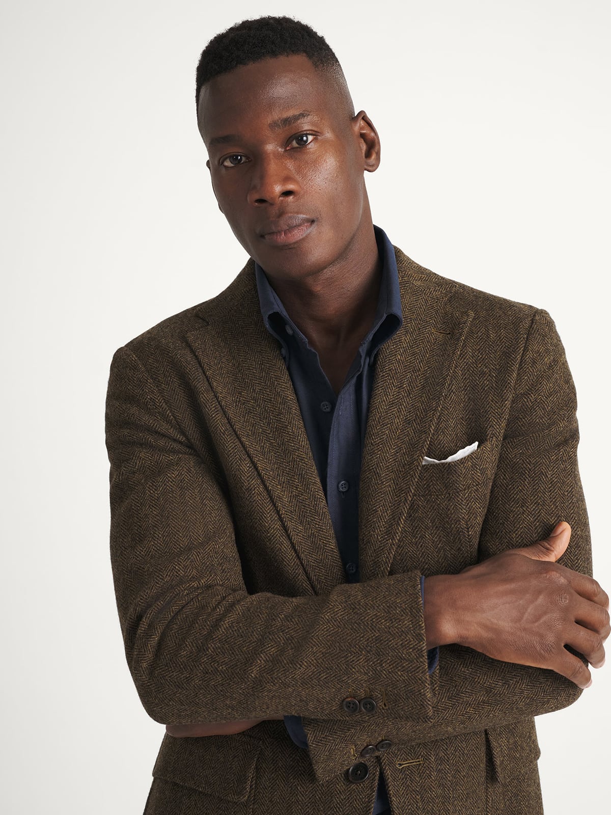 Brown Herringbone Shetland Tweed - Custom Fit Tailored Clothing Brown Herringbone Shetland Tweed - Custom Fit Tailored Clothing