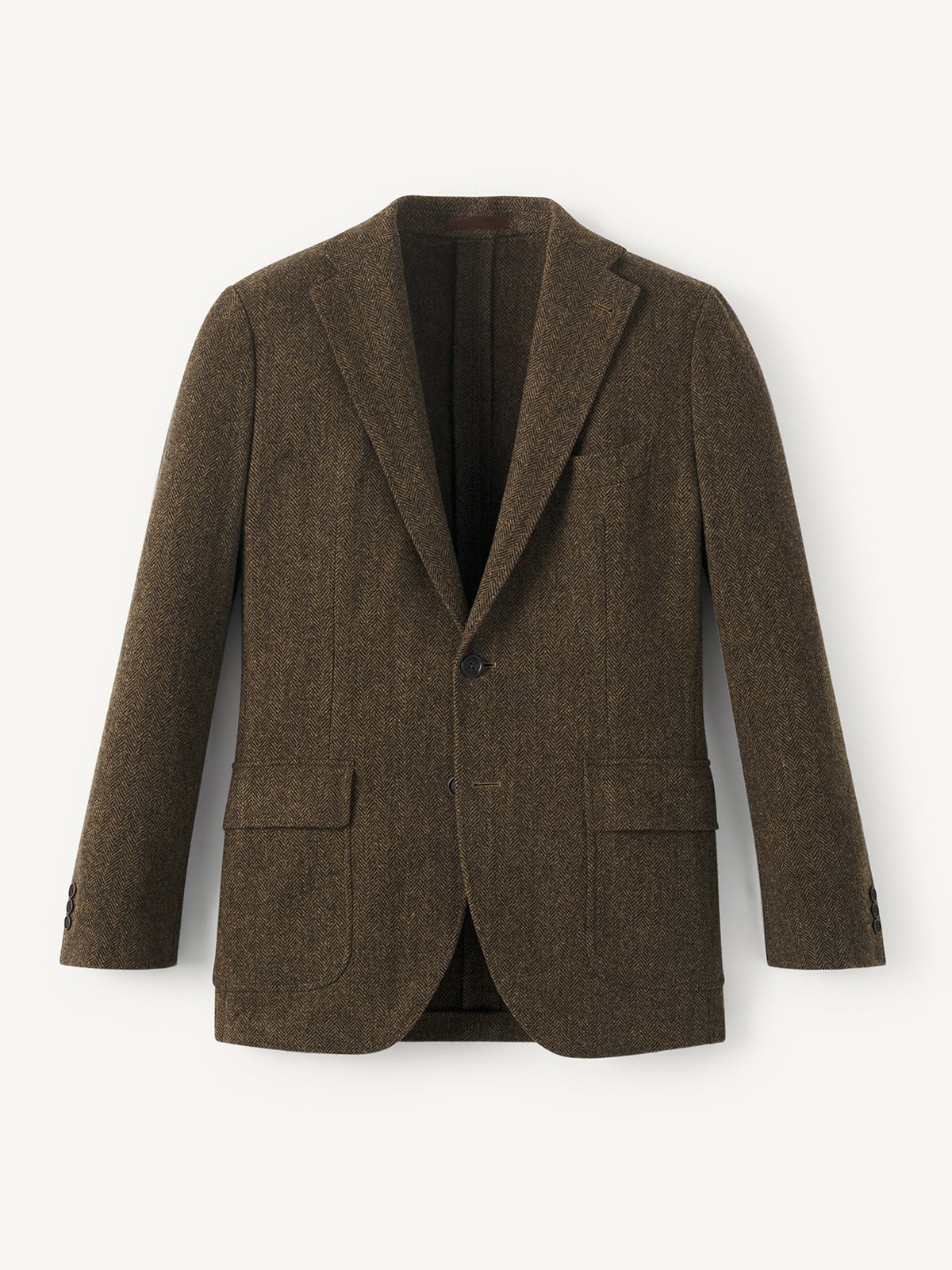 Brown Herringbone Shetland Tweed - Custom Fit Tailored Clothing