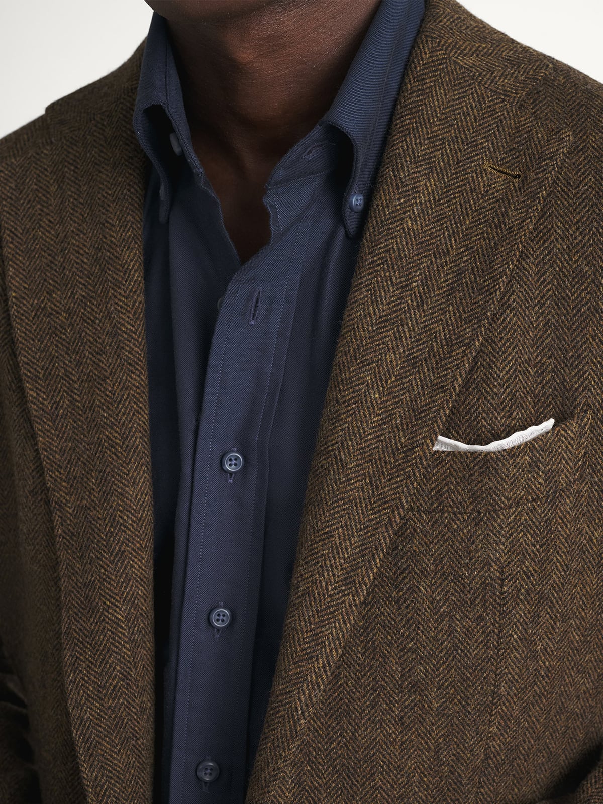 Brown Herringbone Shetland Tweed - Custom Fit Tailored Clothing
