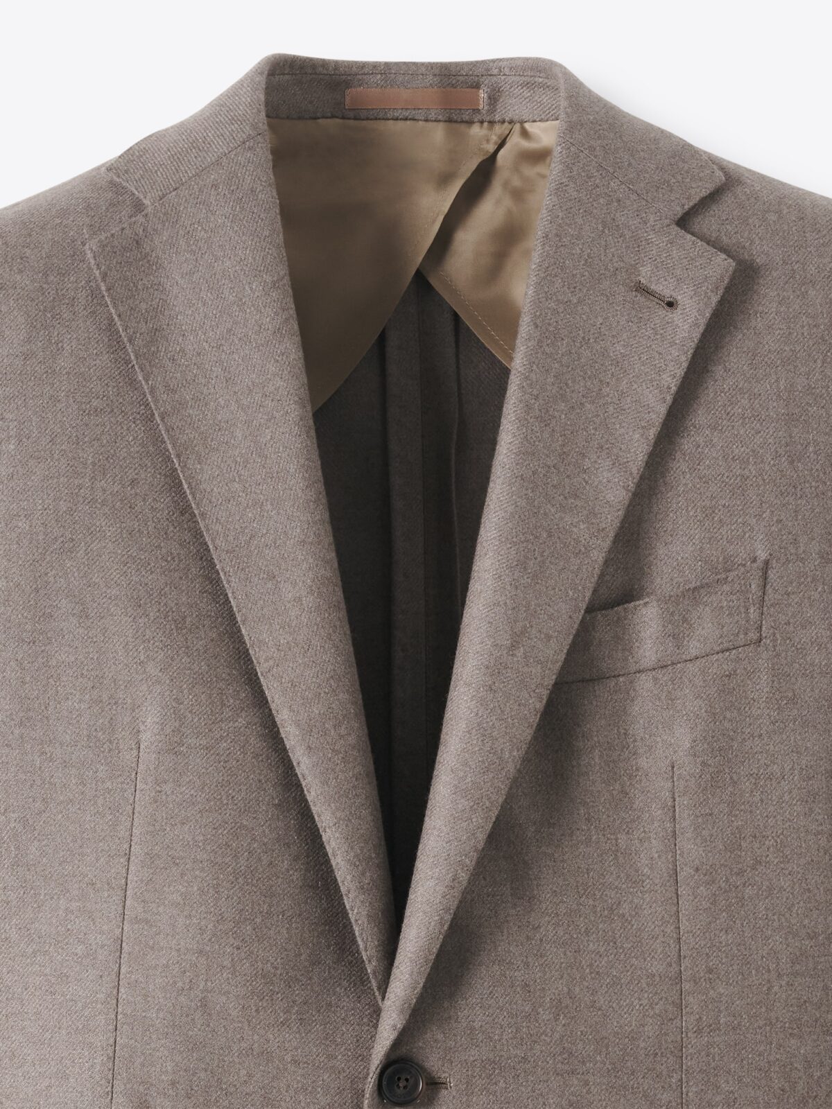 Loro Piana Fabric Taupe Wool Cashmere Flannel Walker Jacket