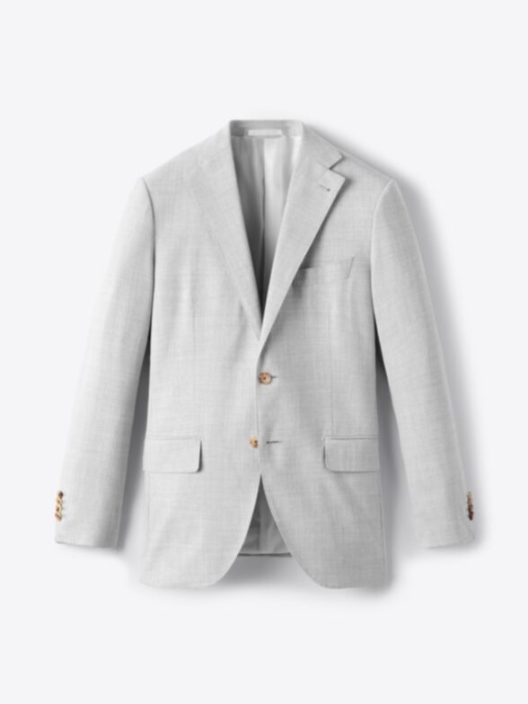 Thumb Photo of Allen S130s Light Grey Tropical Wool Suit Jacket