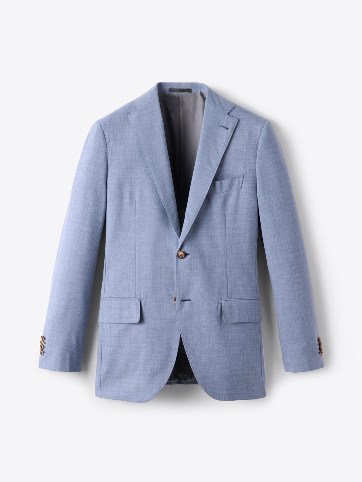 Allen Faded Blue S130s Tropical Wool Suit Jacket - Custom Fit