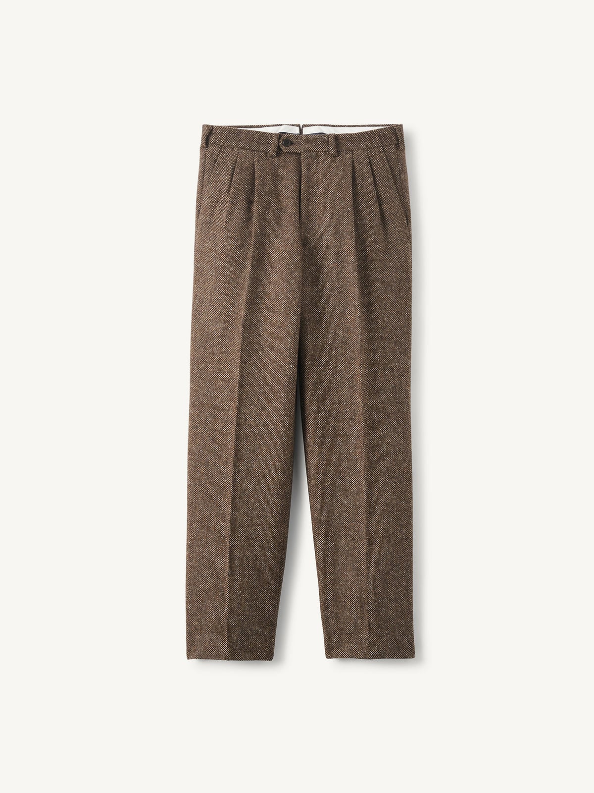brown wide leg dress pants Ganache Brown Cummerbund Wide-Leg Trousers – Qua main image 1