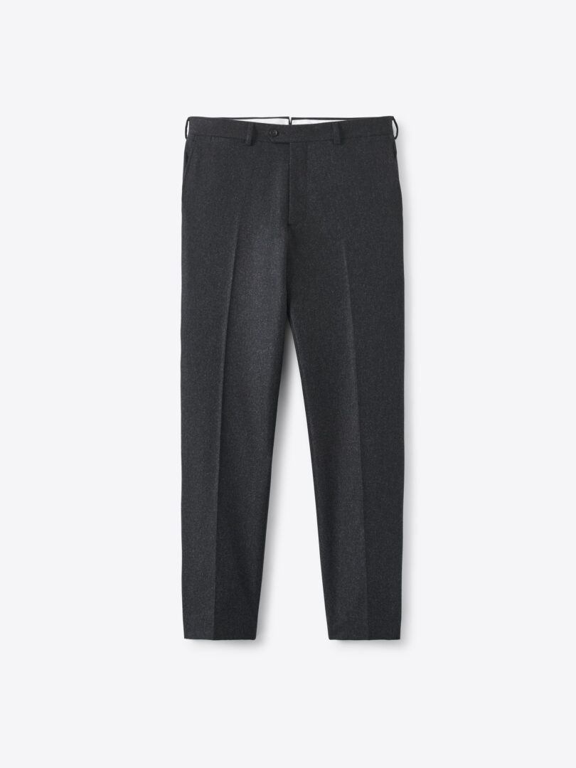 Men’s VBC Charcoal Wool Flannel Dress Pant Thumb