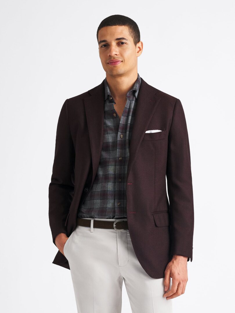 Burgundy Flannel Thompson Jacket Thumb Detail