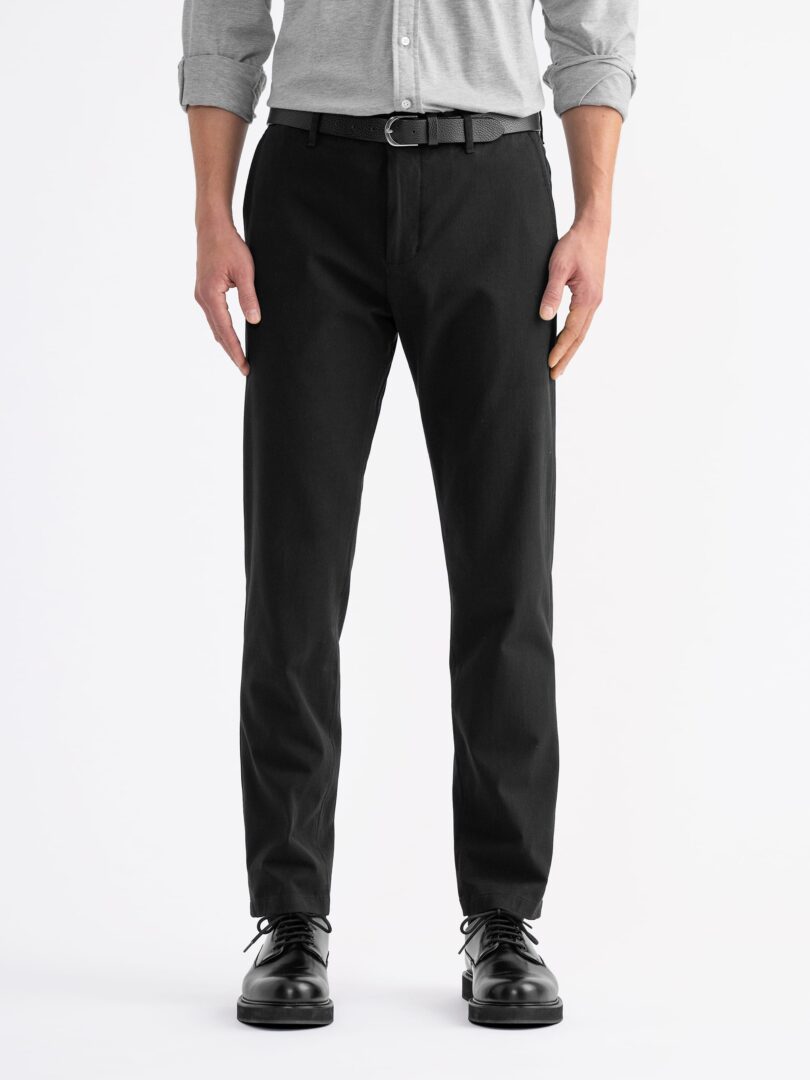 Bleecker Black Stretch Cotton Chino Thumb Detail