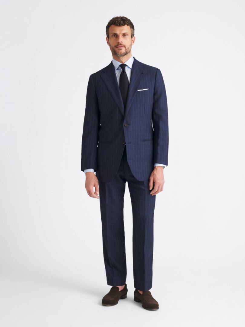 VBC Navy Tonal Chalkstripe Tropical Fresco Suit Thumb Detail