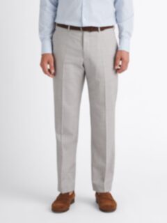 Drago Light Grey S130s Tropical Wool Dress Pant - Custom Fit