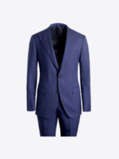 Shop Peak Lapel VBC Blue Tropical Wool Fresco Allen Suit
