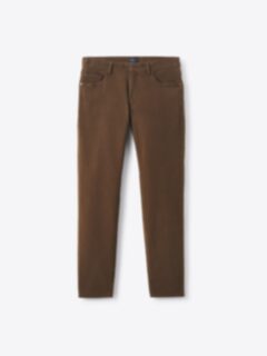 Olimpias Brown Stretch Moleskin 5-Pocket - Custom Fit Pants
