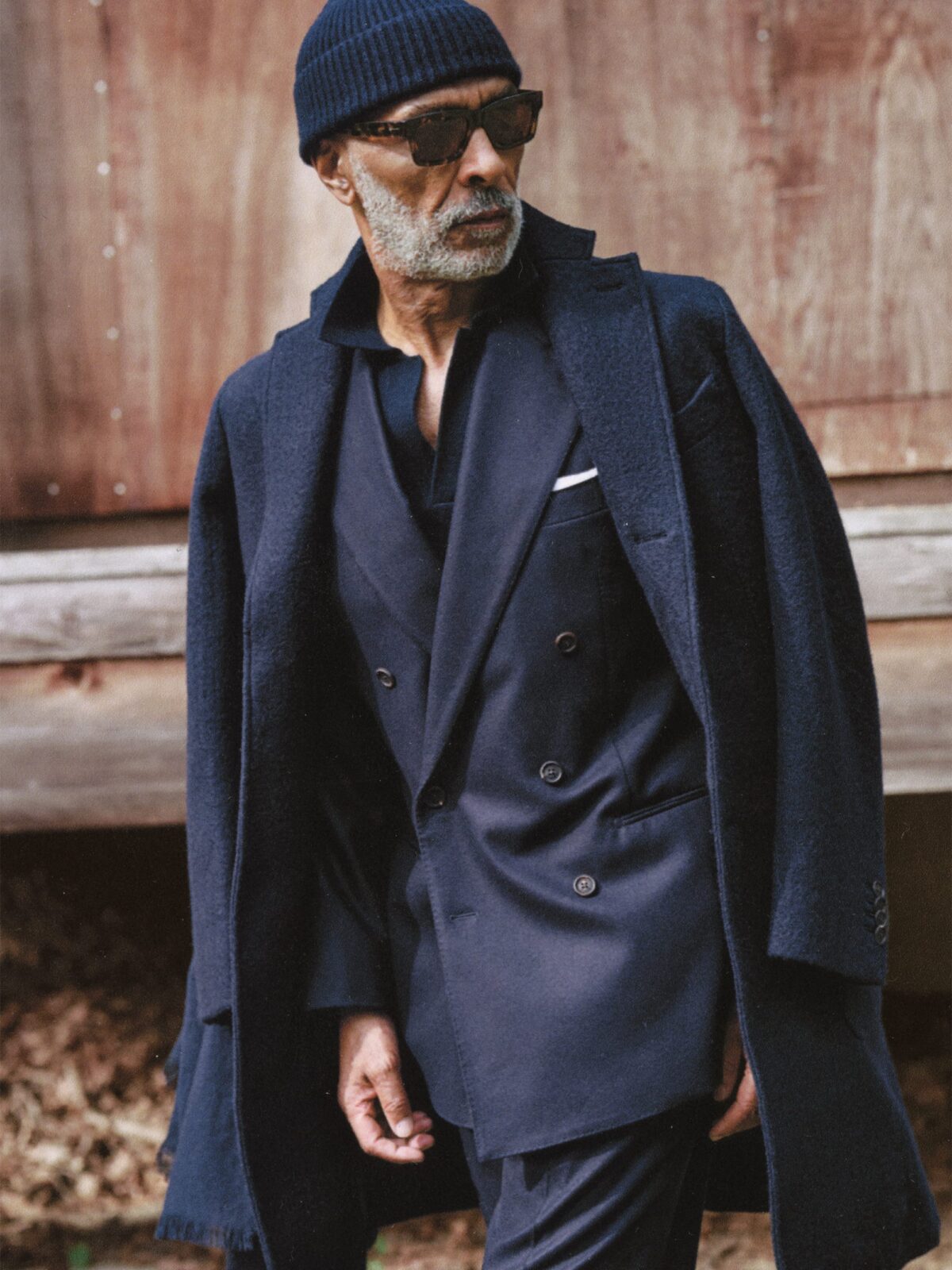 Navy VBC Double Breasted Flannel Carmine Suit - Custom Fit Navy VBC Double Breasted Flannel Carmine Suit - Custom Fit