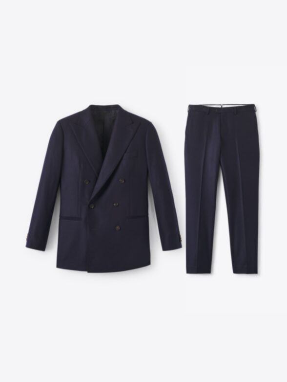 Thumb Photo of Navy VBC Double Breasted Flannel Carmine Suit