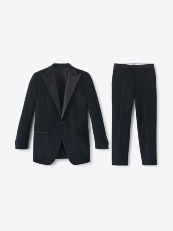 Thumb Photo of Peak Lapel Navy Corduroy Tuxedo