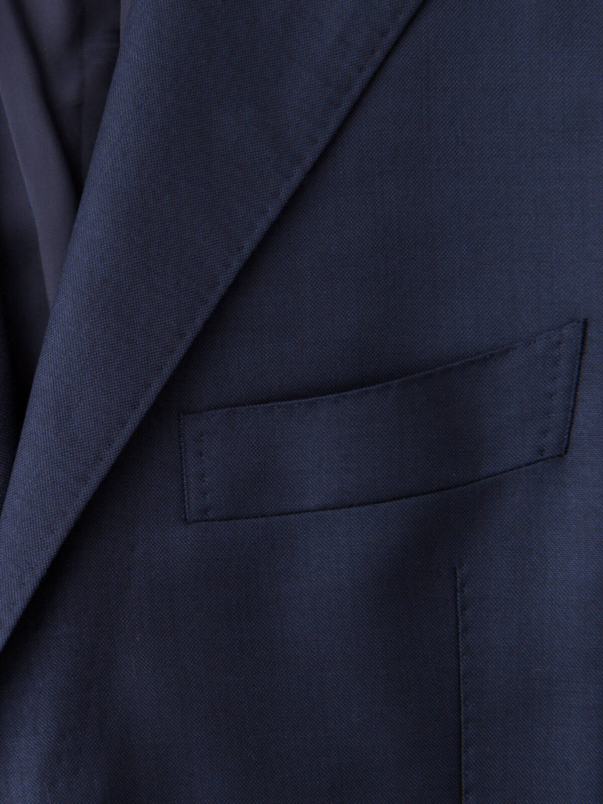 Allen Navy S130s Sharkskin Suit Jacket