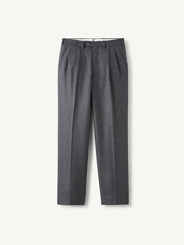 Thumb Photo of Grey VBC Wide Leg Flannel Trouser
