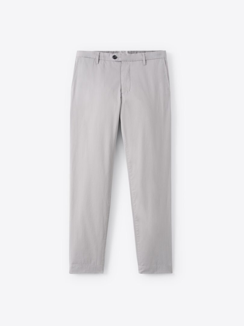Men’s Grey Peached Non-Iron Stretch Chino Thumb