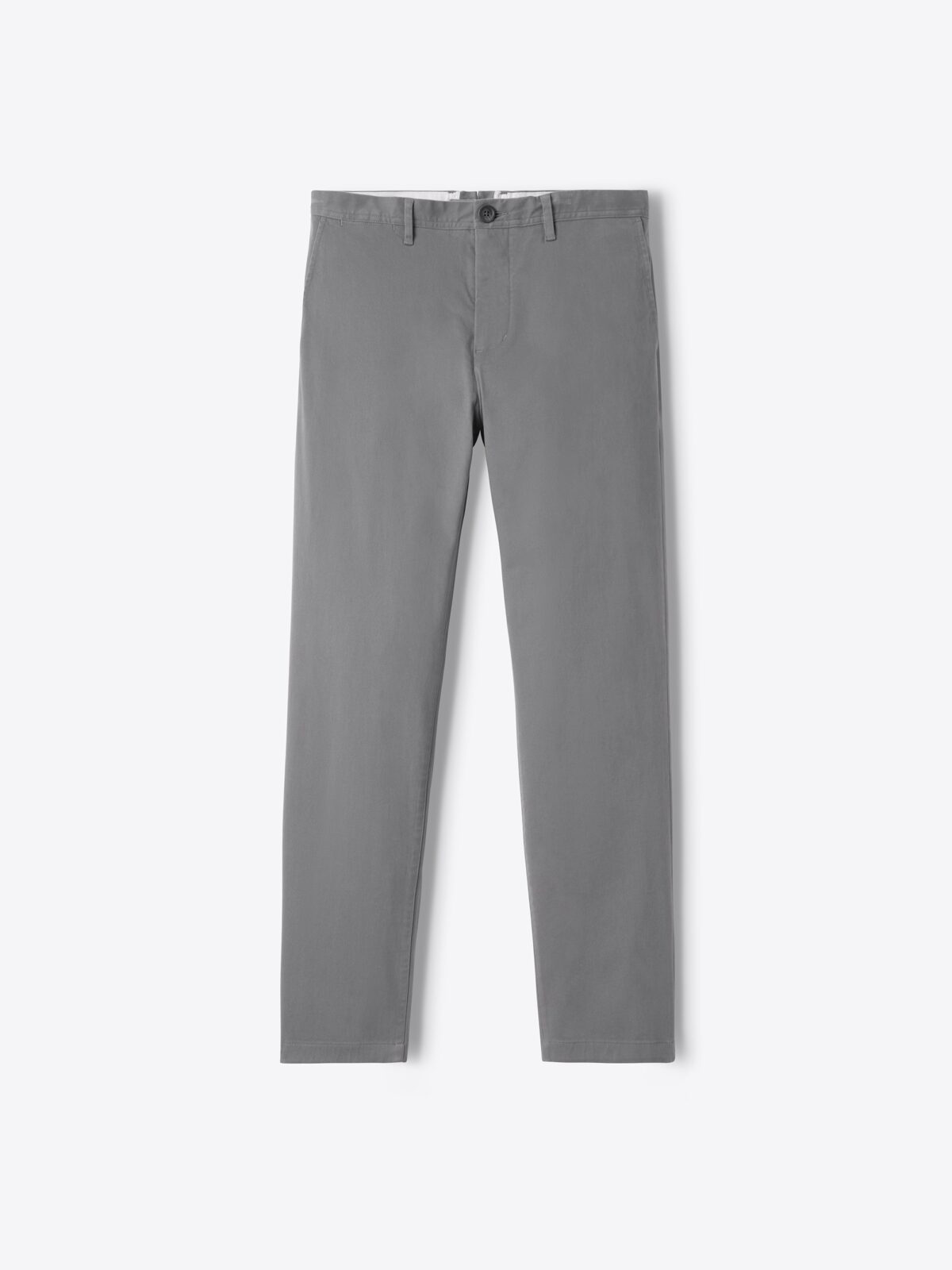 Modena Grey Peached Stretch Cotton Chino - Custom Fit Pants