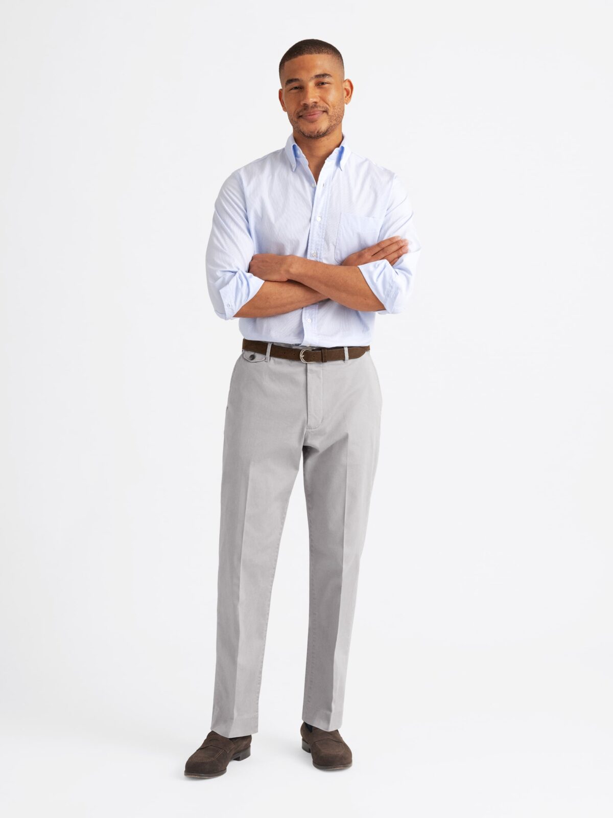 silver dress pants True Athletic Fit Tech Suit Pants in Light Grey 32W30L
