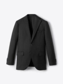 Shop Allen Black S110s Wool Suit Jacket