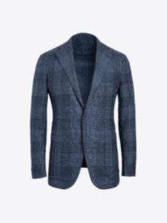 Shop Bedford Slate Blue Large Glen Plaid Textured Jacket