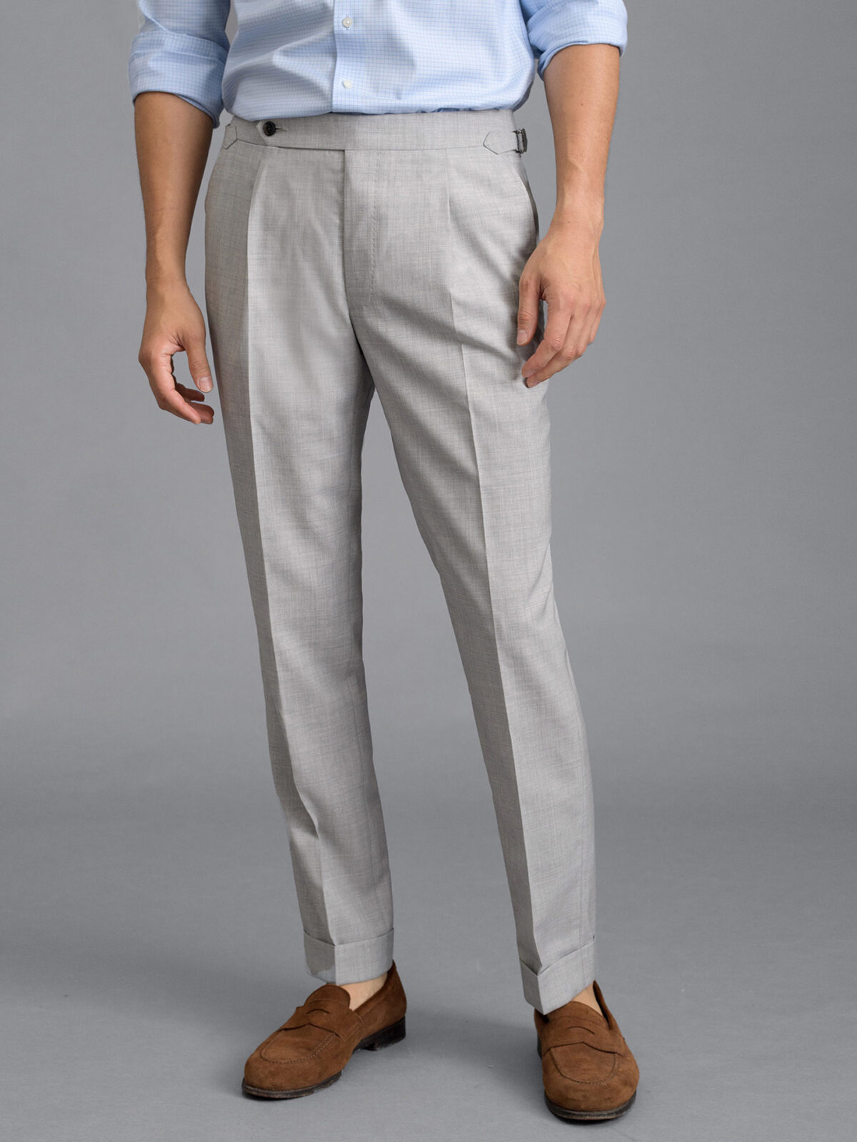 Drago Light Grey S130s Tropical Wool Dress Pant - Custom Fit Tailored  Clothing
