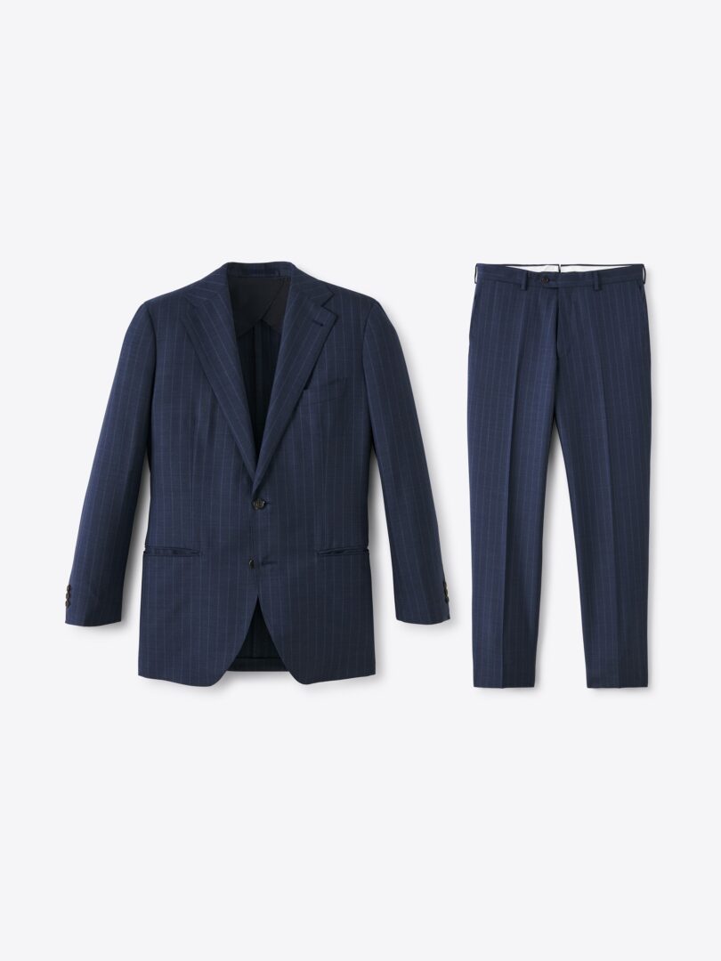 Men’s VBC Navy Tonal Chalkstripe Tropical Fresco Suit Thumb