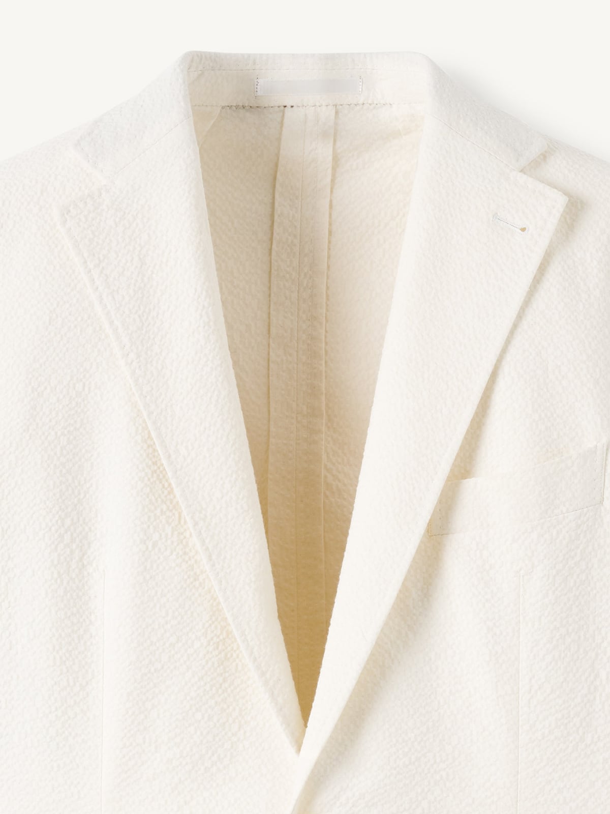 Zanieri Ivory Stretch Seersucker Jacket - Custom Fit Tailored Clothing