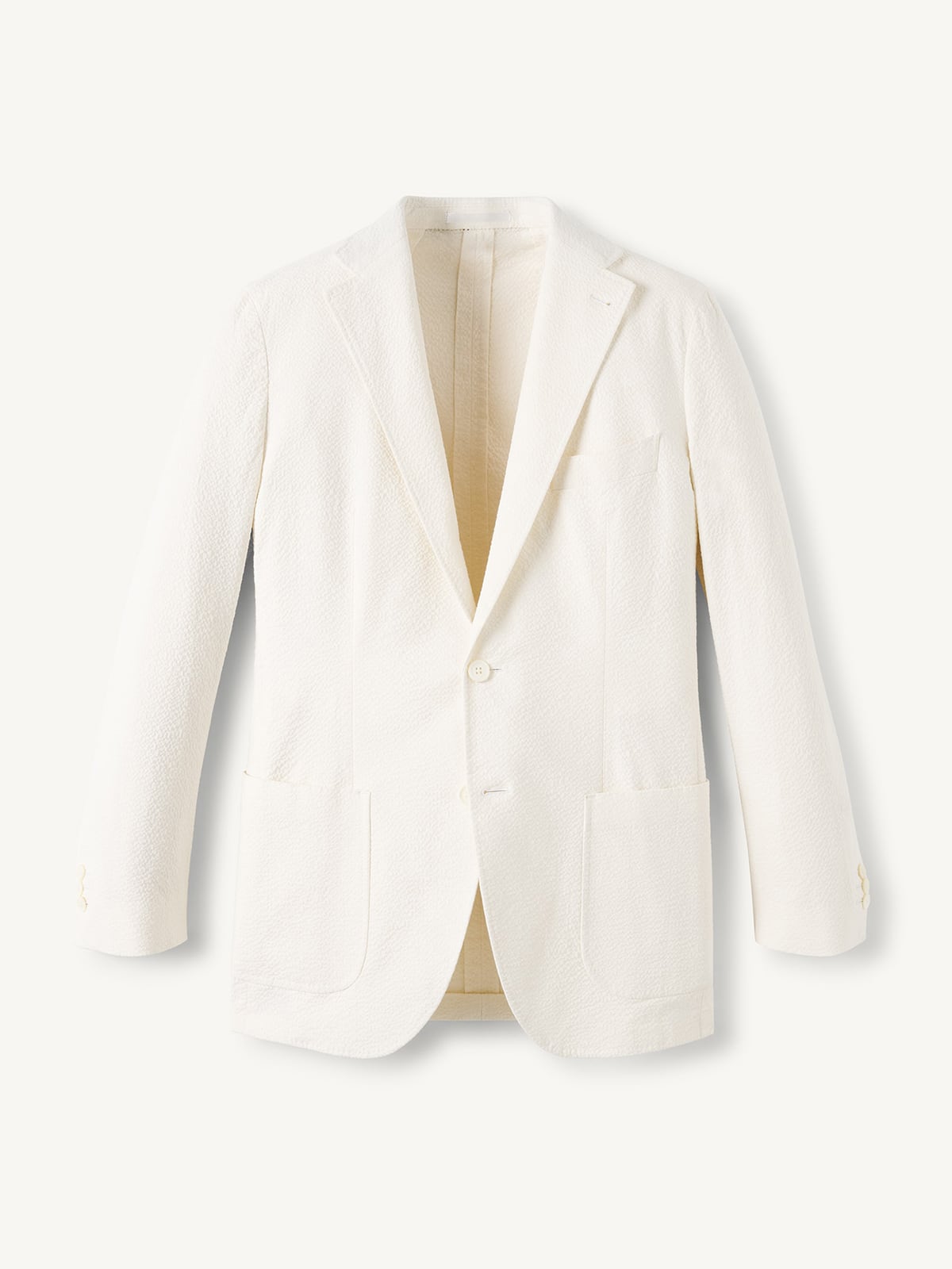 Zanieri Ivory Stretch Seersucker Jacket - Custom Fit Tailored Clothing