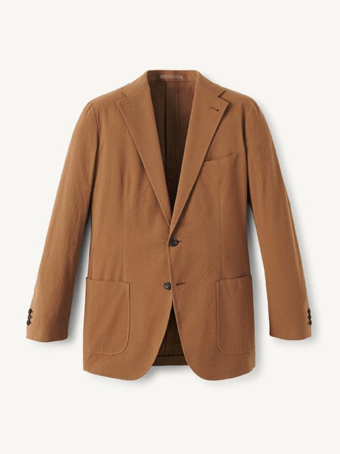 Zanieri Tobacco Stretch Seersucker Dress Pant