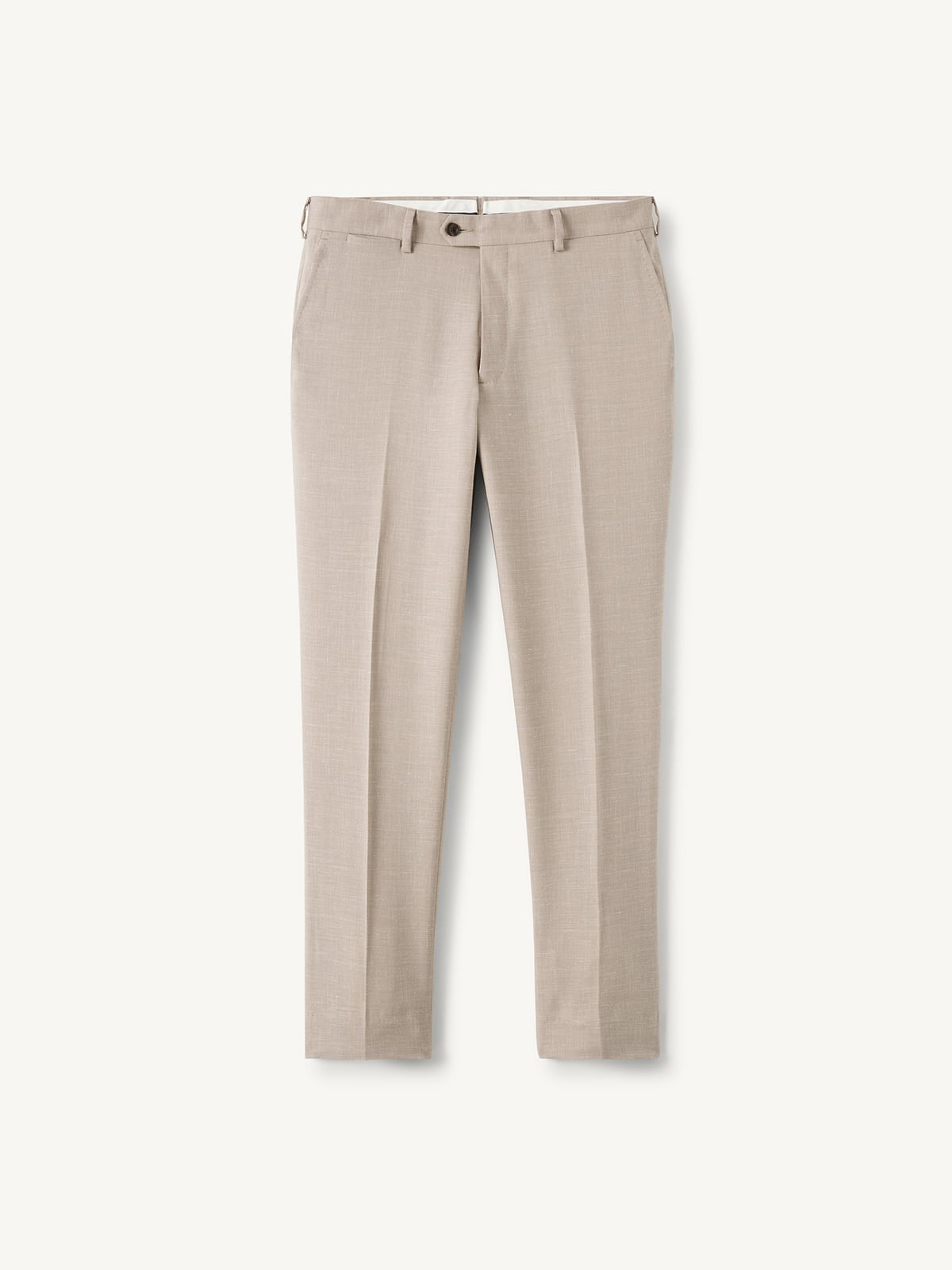 ladies beige dress pants Proper Cloth Wool and Linen Stretch Men's Custom spring-edit