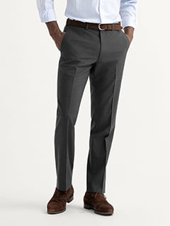 Charcoal Wool Stretch Dress Pant - Custom Fit Tailored Clothing