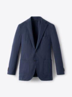 Navy Wool and Linen Waverly Jacket - Custom Fit Tailored Clothing