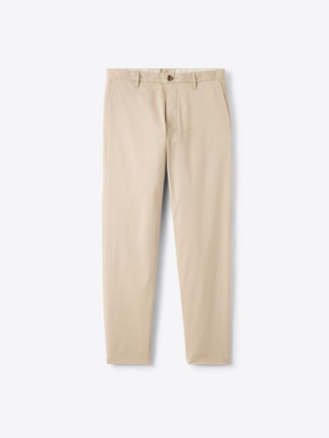 Di Sondrio Beige Lightweight Stretch Cotton Chino - Custom Fit Pants