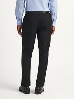 Black Wool Stretch Dress Pant - Custom Fit Tailored Clothing