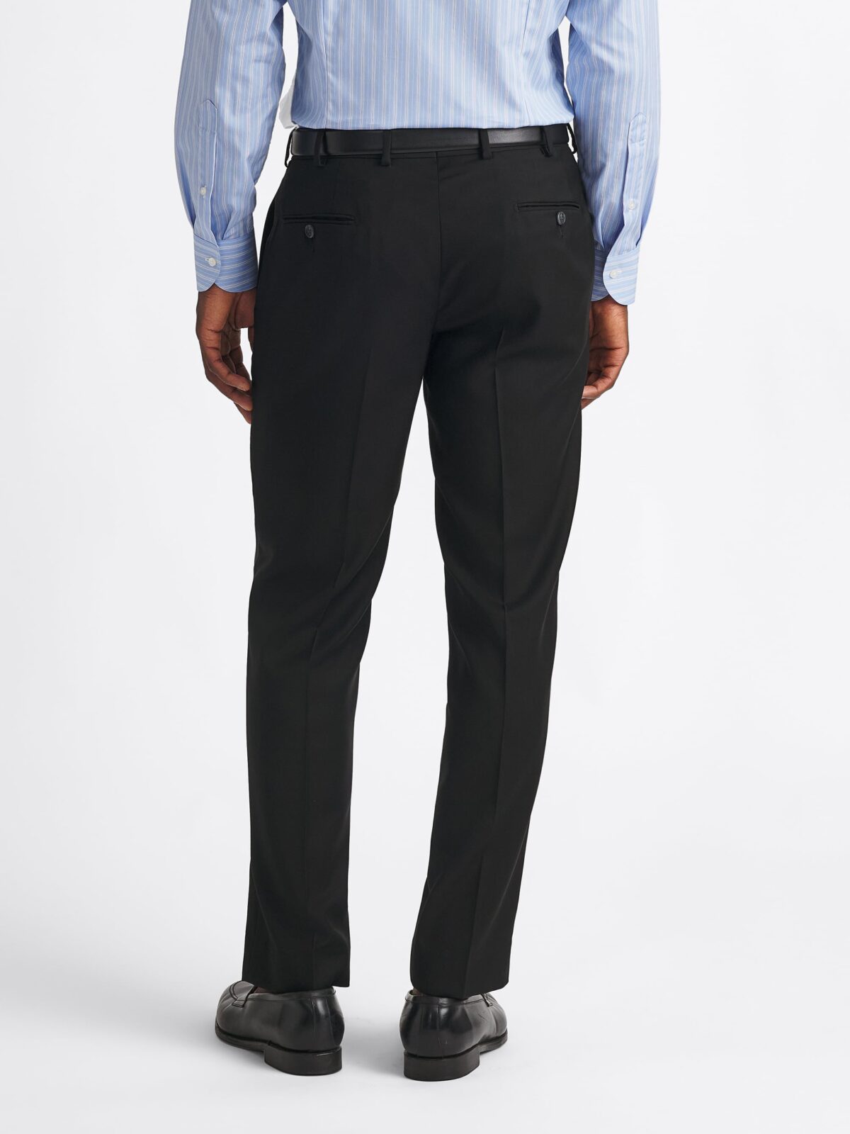 Black Wool Stretch Dress Pant - Custom Fit Tailored Clothing