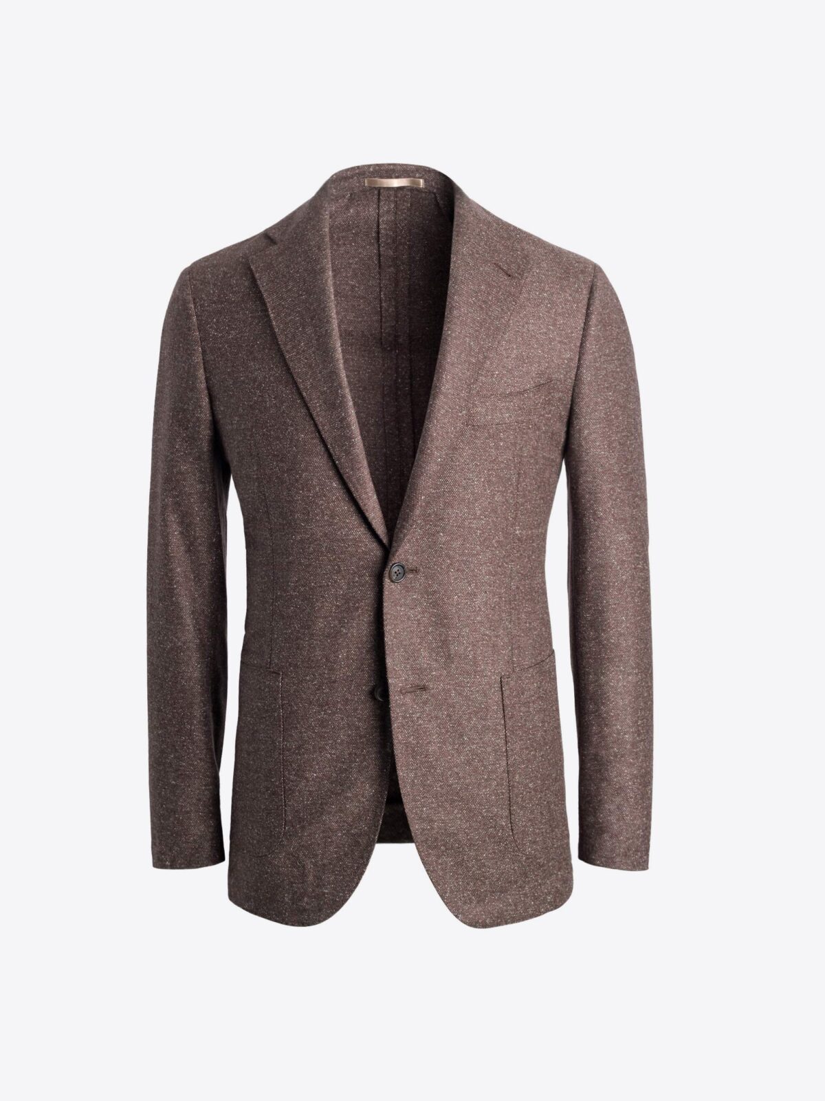 Bedford Bordeaux Wool and Silk Donegal Hopsack Jacket - Custom Fit