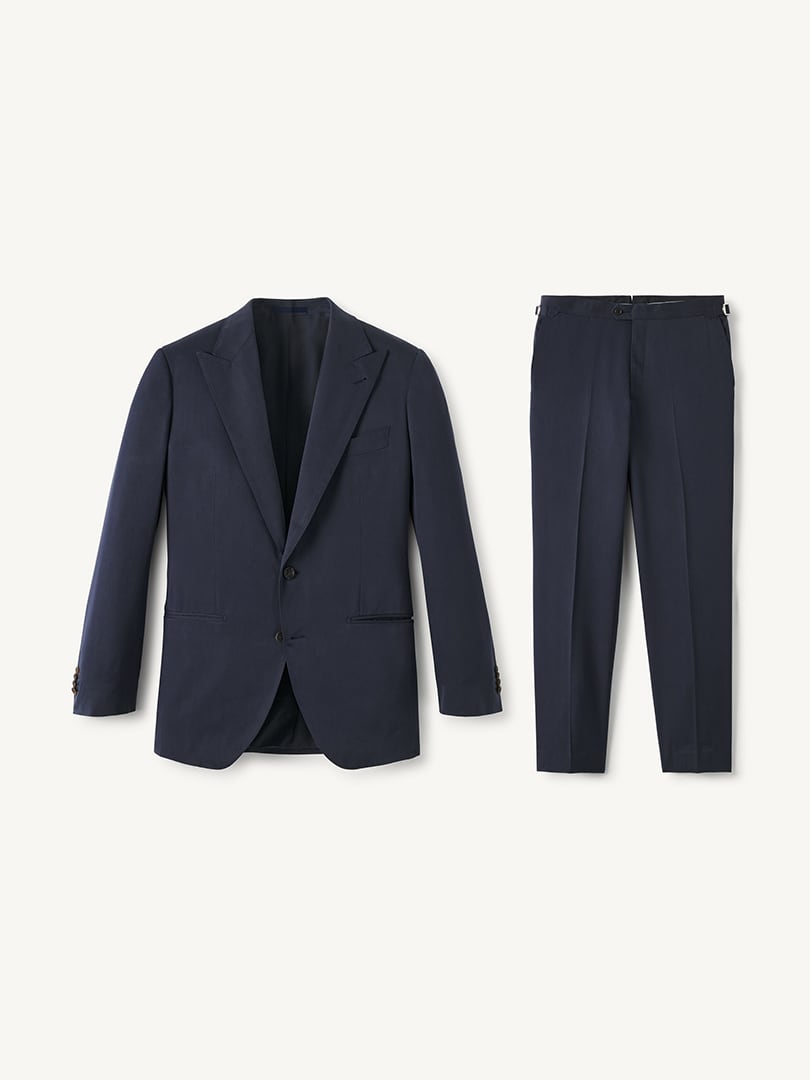 Men’s Ermenegildo Zegna Navy Silk Suit Thumb